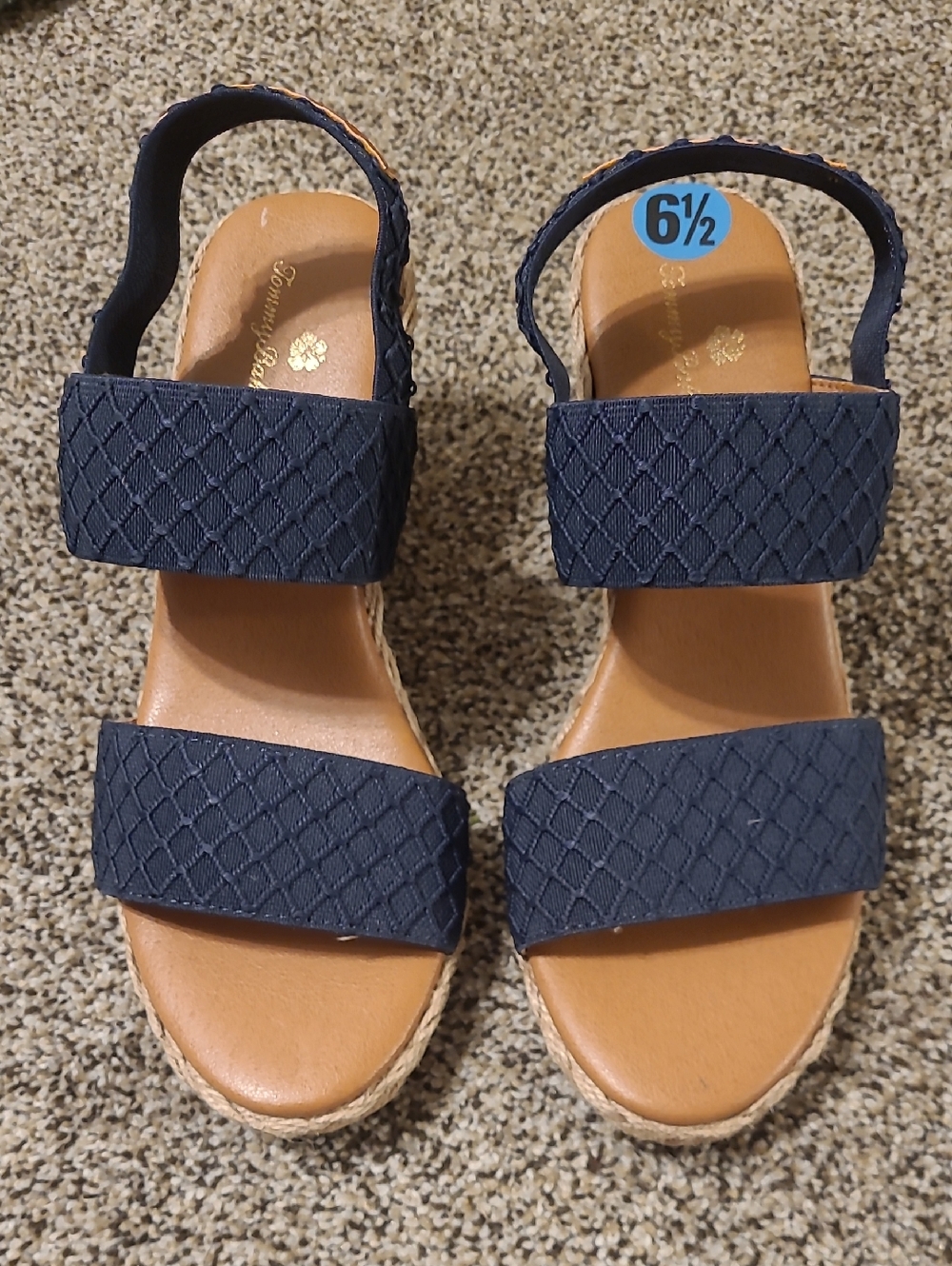 Tommy Bahama Women’s Navy Blue Sandal Wedge - 6½